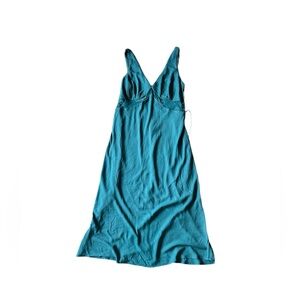 Long flowy lace maxi dress- teal, size Large